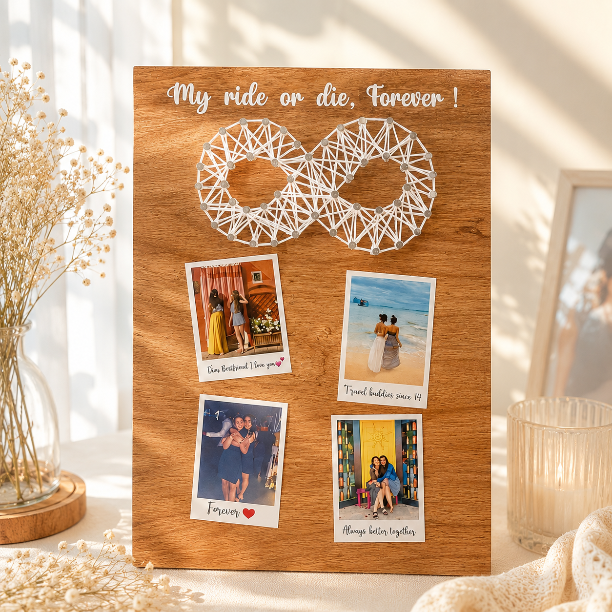 Customized infinity love photo frame