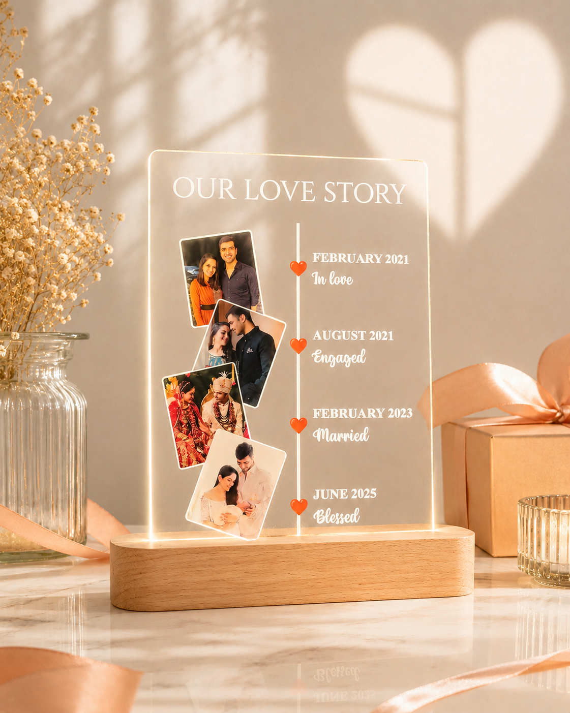 Our Love Story Lamp